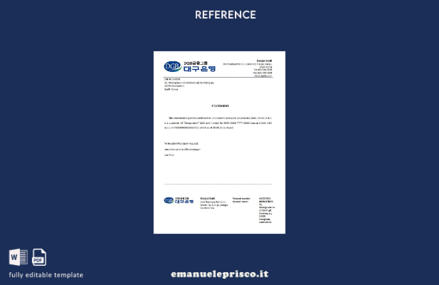 modello di riferimento per la chiusura della banca DGB della Corea del Sud in st